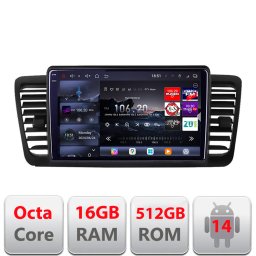 Navigatie Android Subaru Outback Legacy 2004-2009 QLED 2K 16GB+512GB