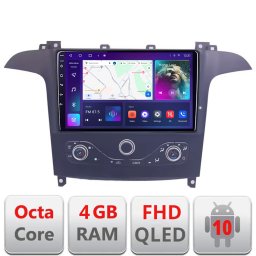 Navigatie Ford S-Max 2006-2014 Android QLED 4GB RAM 64GB CarPlay