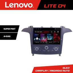Navigatie Android Ford S-Max 2006-2014 Lenovo QLED 4+64GB CarPlay