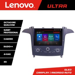 Navigatie Android Ford S-Max 2006-2014 QLED 4GB+64GB 4G CarPlay