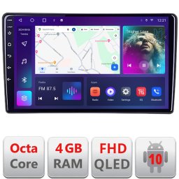 Navigatie Android QLED 4GB+64GB pentru Ford Focus, Mondeo, S-Max si Galaxy