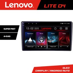 Navigatie Android Lenovo QLED 4+64 pentru Ford Focus, Mondeo, S-Max si Galaxy