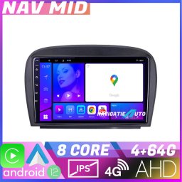 Navigatie Mercedes SL W230 2004-2011 Android 12, 4GB RAM, 64GB, CarPlay