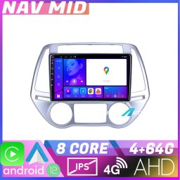 Navigatie Hyundai i20 2011-2014 Android 12 4GB RAM 64GB GPS CarPlay