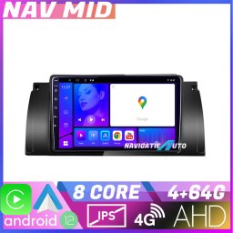 Navigatie BMW E39 si E53 Android 12, 4GB RAM, 64GB, CarPlay