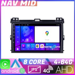 Navigatie auto Toyota Prado 2007 Android 12, 4GB RAM, 64GB, CarPlay