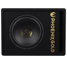 Subwoofer activ auto Phoenix Gold 10 inch, 200 W RMS, kit cabluri inclus