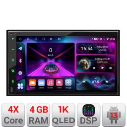 Navigatie auto universala E300 7 inch QLED Android, 4GB RAM + 32GB