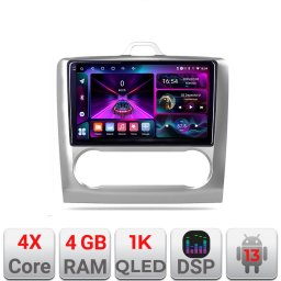 Navigatie Ford Focus 2 cu Android 13, 4GB RAM, 64GB, ecran 1K InCell