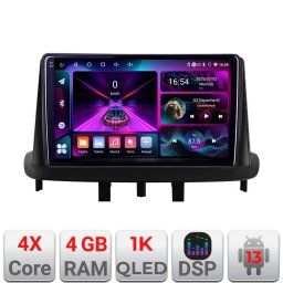 Navigatie Renault Megane 3 / Fluence Android 13, 4GB RAM, 64GB, ecran 1K InCell