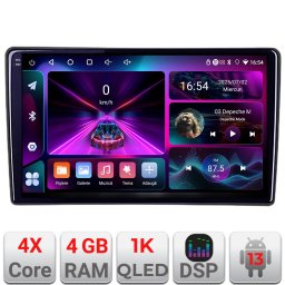 Navigatie auto universala 2DIN 9 inch, Android, 4GB RAM, 64GB, ecran 1K