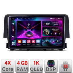 Navigatie Android Honda Civic 2016-2020, 4GB RAM, 64GB, ecran InCell 1K