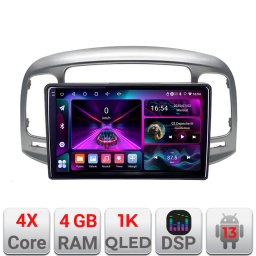 Navigatie Hyundai Accent 2006-2012 cu Android 13, 4GB RAM, 64GB si ecran 1K