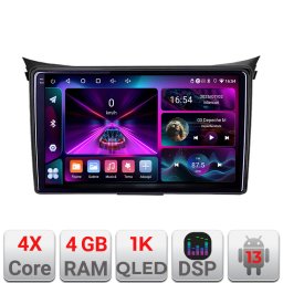Navigatie Android Hyundai i30 2011-2016, 4GB RAM, 64GB, ecran 1K InCell