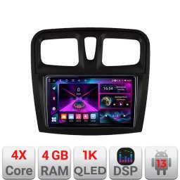 Navigatie Android Dacia Sandero 2012-2020, 4GB RAM, 64GB, ecran 1K