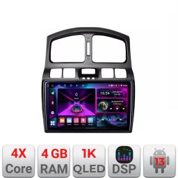 Navigatie Android Hyundai Santa Fe 2000-2006, GPS, 4GB RAM, 64GB, ecran 1K