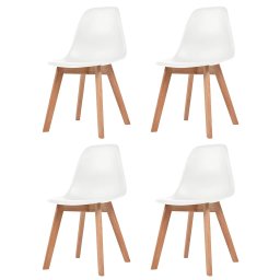 Scaune de bucatarie, 4 buc., alb, plastic GartenMobel Dekor