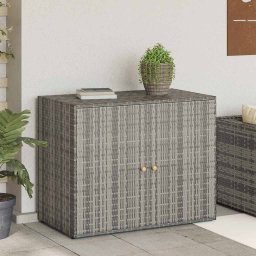 Dulap de depozitare de gradina, gri, 100x55,5x80 cm, poliratan GartenMobel Dekor