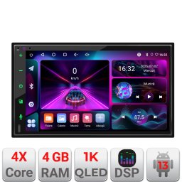 Navigatie auto universala 7 inch Edotec 4GB+64GB cu CarPlay si Android Auto