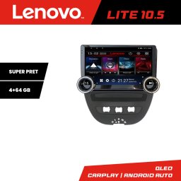 Navigatie Android 10.5 inch Citroen C1 Peugeot 107 Toyota Aygo 2005-2014