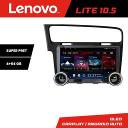 Navigatie Android VW Golf 7 Lenovo Lite 10.5, 4GB+64GB, WiFi 5GHz