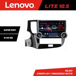 Navigatie Android Lenovo 10.5 inch pentru Mitsubishi Outlander 2013-2019, 4+64GB