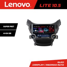 Navigatie Android Hyundai Elantra 2011-2013 Lenovo 10.5 inch 4+64GB