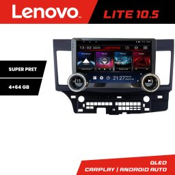 Navigatie Android Mitsubishi Lancer 2008+ Lenovo 10.5 inch 4+64GB GPS WiFi