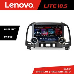 Navigatie Hyundai Santa Fe 2007-2012 Lenovo 10.5 inch 4+64GB Android