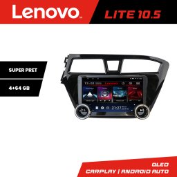 Navigatie Hyundai i20 2015-2018 Lenovo 10.5 inch, 4+64GB, Android