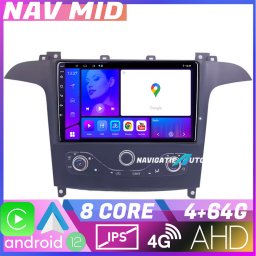 Navigatie Ford S-Max 2006-2014 Android 12, 4GB+64GB, CarPlay, 4G