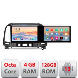 Navigatie Android Hyundai Santa Fe 2007-2012, 2 ecrane 21.6 inch, 4GB+128GB
