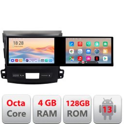 Navigatie Android Mitsubishi Outlander 2007-2012, 21.6 inch, 4+128GB