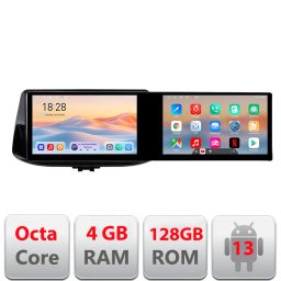 Navigatie Hyundai i30 2017+ cu 2 ecrane 21.6 inch, 4GB RAM, 128GB