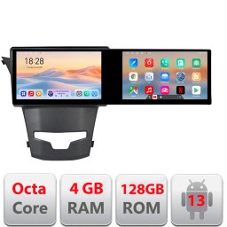 Navigatie Android Ssangyong Korando 2014-2019, 2 ecrane, 4GB RAM, 128GB