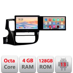Navigatie Android Mitsubishi Outlander 2013-2019, 2 ecrane 21.6 inch, 4GB RAM, 128GB