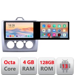 Navigatie Ford Focus 2004-2011 cu 2 ecrane 21.6 inch Android 13