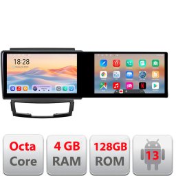 Navigatie Android SsangYong Korando 2011-2013, 2 ecrane, 4GB RAM, 128GB