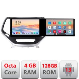 Navigatie Android Jeep Cherokee 2014-2019, 2 ecrane, 4GB RAM, 128GB