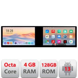 Navigatie auto universala 2DIN Edotec 21,6 inch, 2 ecrane, Android 13, 4+128 GB