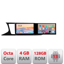 Navigatie Seat Leon 2014-2020 cu 2 ecrane 21.6 inch Android 13 4GB+128GB