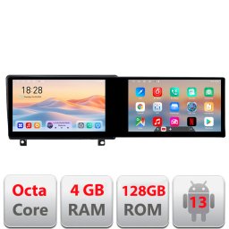 Navigatie Opel Astra H 2006-2015 Edotec cu 2 ecrane 21.6 inch Android 13