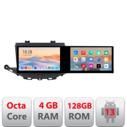 Navigatie Opel Astra K Edotec cu 2 ecrane 21.6 inch, Android, 4+128GB