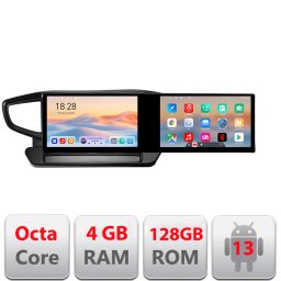 Navigatie Android Hyundai Ioniq 2016-2020, 2 ecrane, 4GB RAM, 128GB