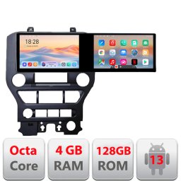 Navigatie Android Ford Mustang 2015-2020, 2 ecrane 21.6 inch, 4GB+128GB