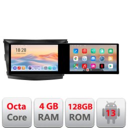 Navigatie Android SsangYong Tivoli 2015-2019, 2 ecrane, 4GB RAM, 128GB