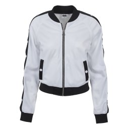 Urban Classics Geacă de primăvară-toamnă negru / alb