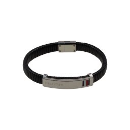 TOMMY HILFIGER Brățară negru / argintiu