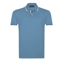 Jacey Quinn Tricou albastru denim / alb