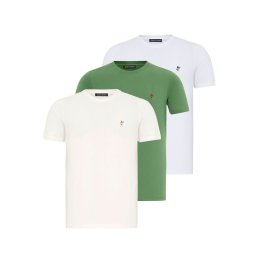 Jacey Quinn Tricou bej / verde deschis / roșu / alb